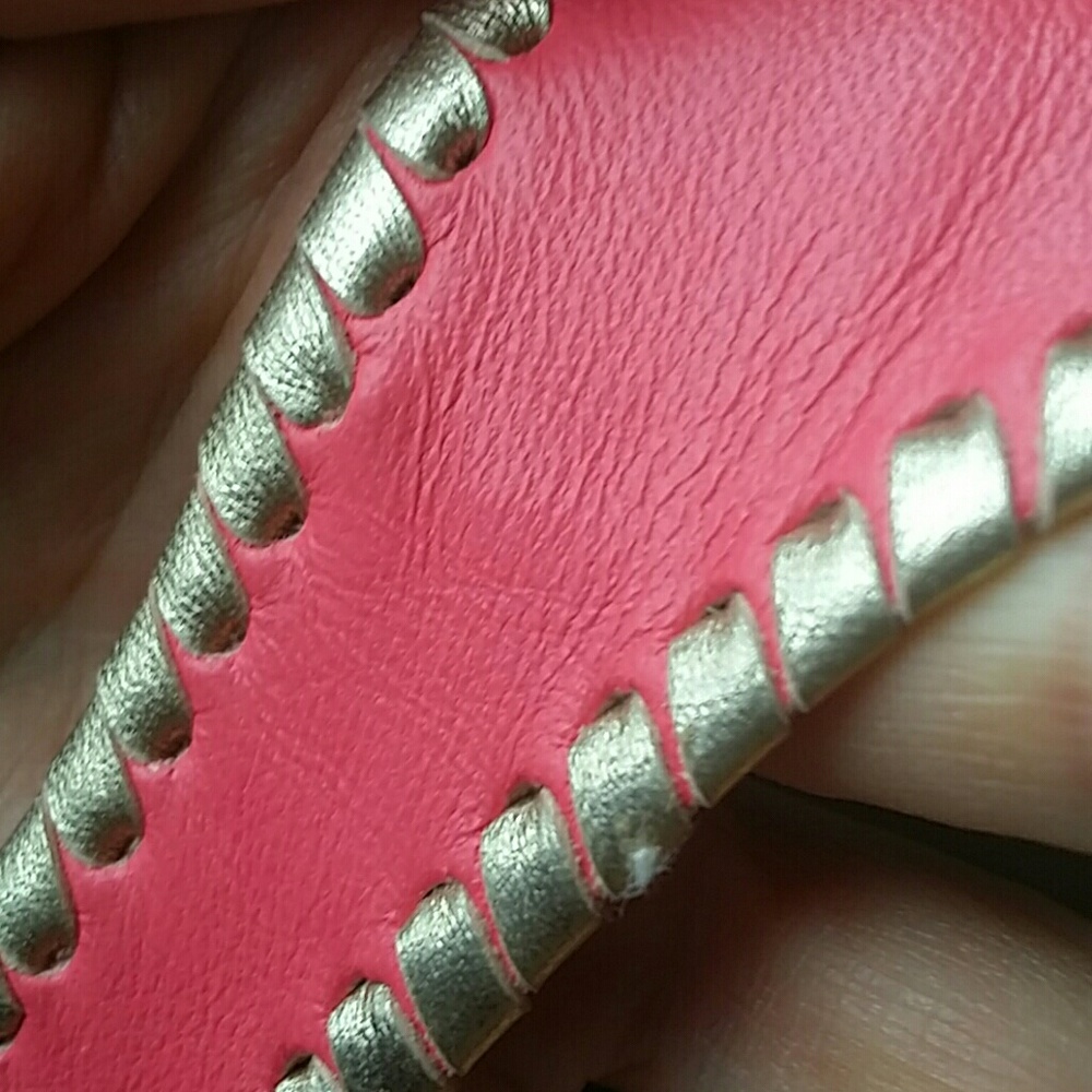 Jack Rogers Alana Pink Gold Tassel Thong Sandals - Picture 7 of 8